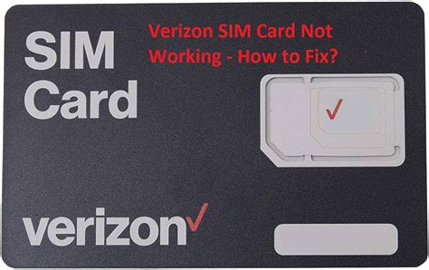 why is my smart sim card not working|verizon sim card not detected.